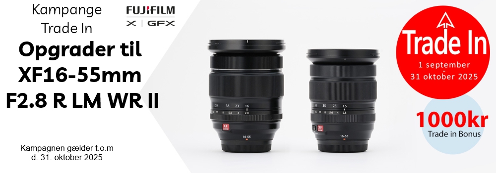 GFX Trade-up Større end full frame med GFX 100 S II og GFX 100 II Kig ind i Butikken og bliv overbevist.Kampagne